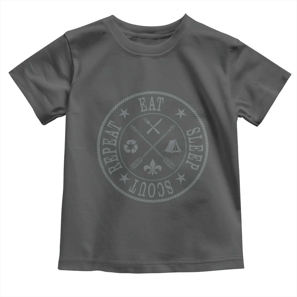 Funny Eat Sleep Scout Repeat Toddler T Shirt Scouting Outdoor Camping Nature
