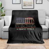 We The People Since 1776 Throw Blanket US Military Army Birthday Vintage American Flag - Wonder Print Shop