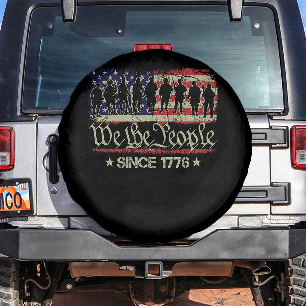 We The People Since 1776 Spare Tire Cover US Military Army Birthday Vintage American Flag