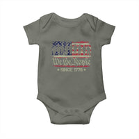 We The People Since 1776 Baby Onesie US Military Army Birthday Vintage American Flag