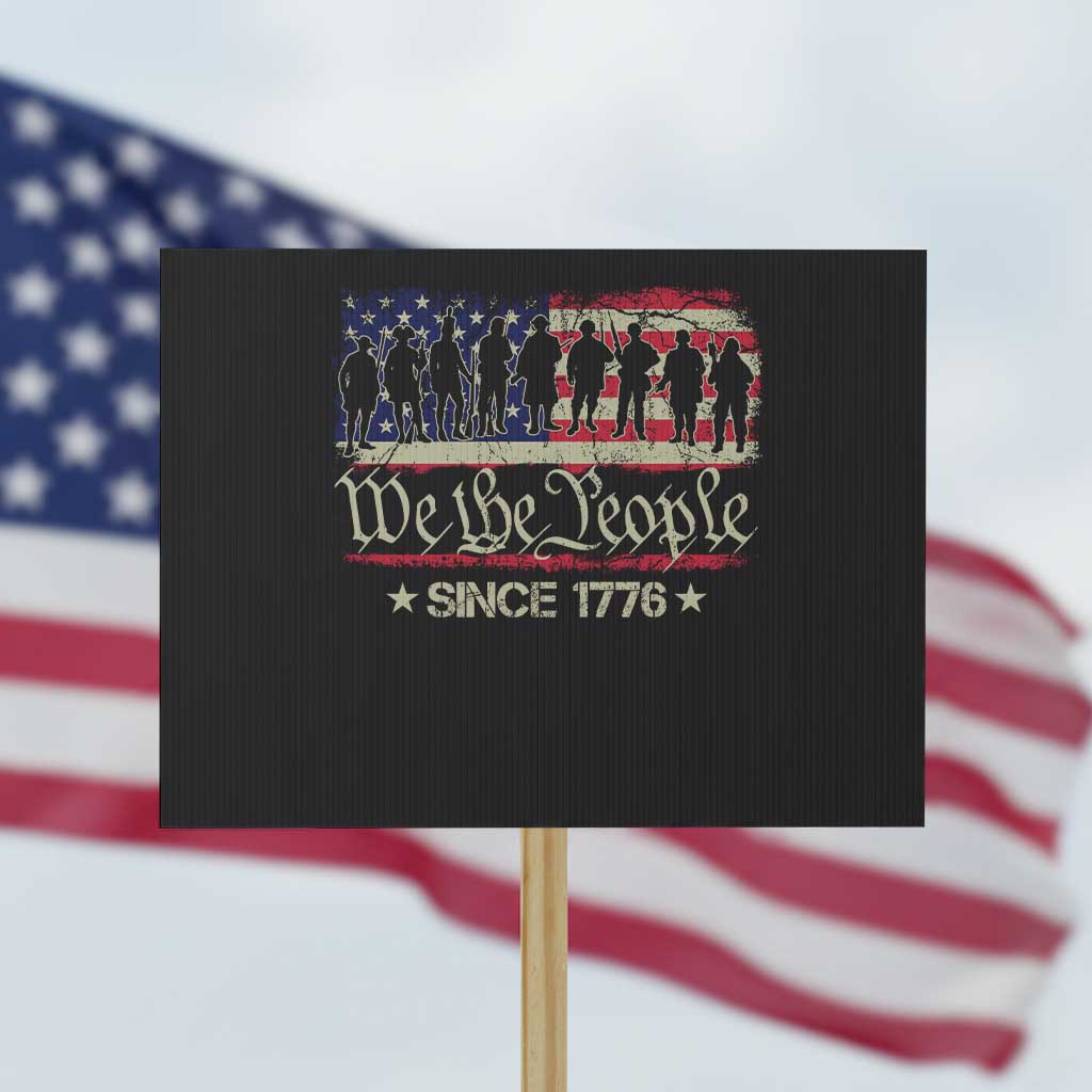 We The People Since 1776 Protest Sign 250 Years America Anniversary Vintage American Flag - Wonder Print Shop