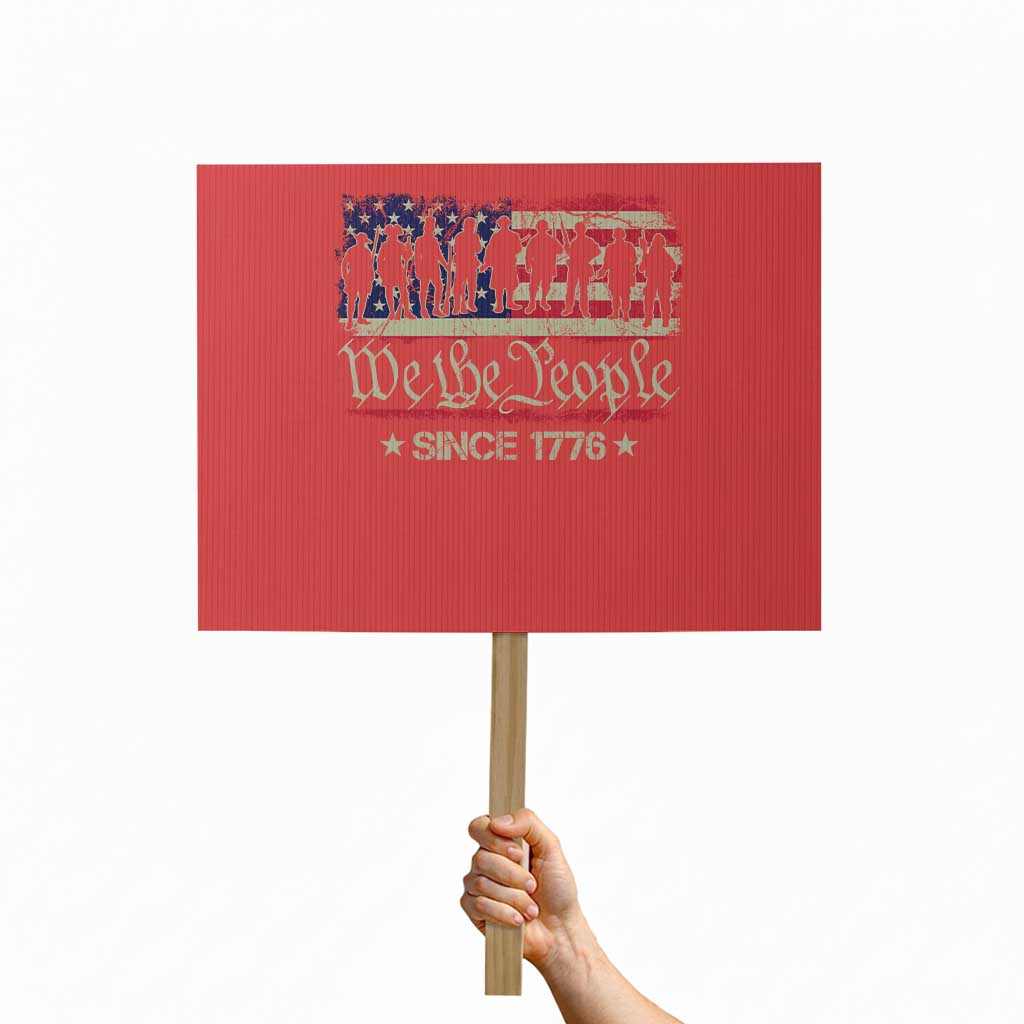 We The People Since 1776 Protest Sign 250 Years America Anniversary Vintage American Flag - Wonder Print Shop