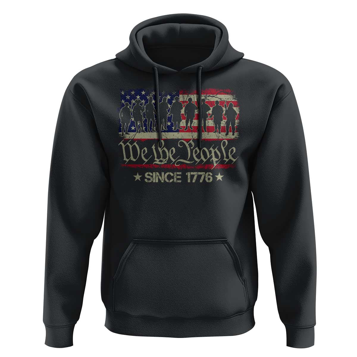 We The People Since 1776 Hoodie US Military Army Birthday Vintage American Flag