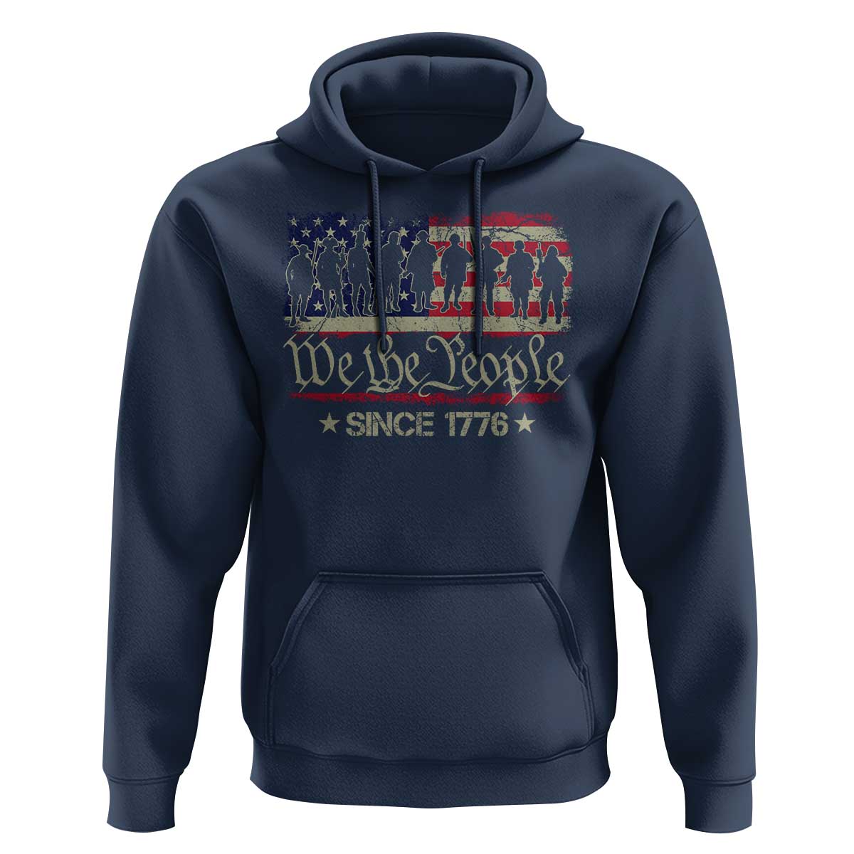 We The People Since 1776 Hoodie US Military Army Birthday Vintage American Flag