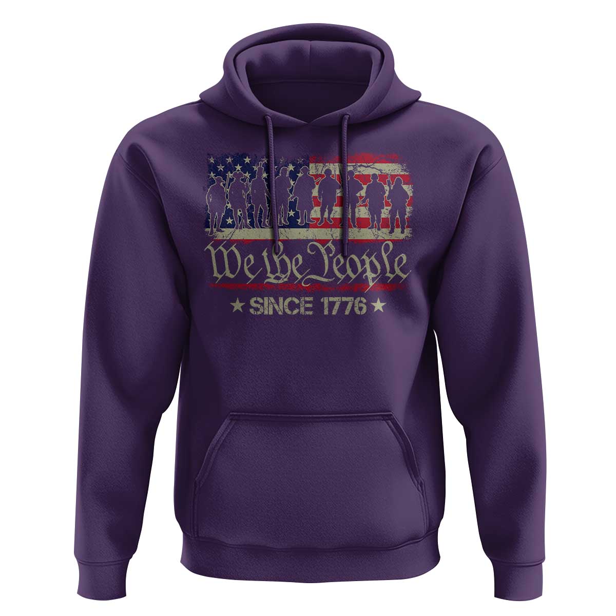 We The People Since 1776 Hoodie US Military Army Birthday Vintage American Flag