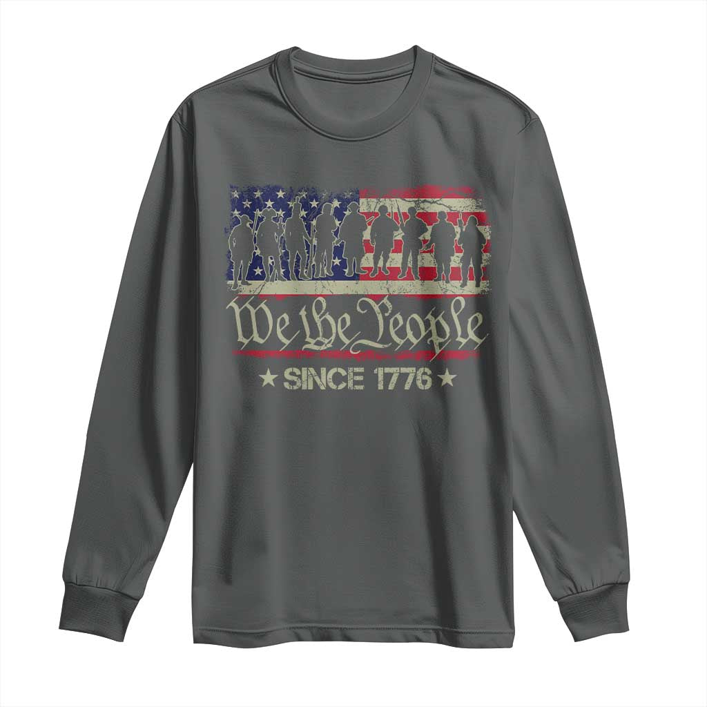 We The People Since 1776 Long Sleeve Shirt US Military Army Birthday Vintage American Flag