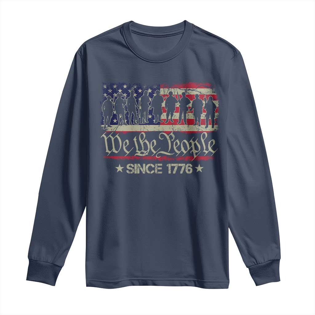 We The People Since 1776 Long Sleeve Shirt US Military Army Birthday Vintage American Flag