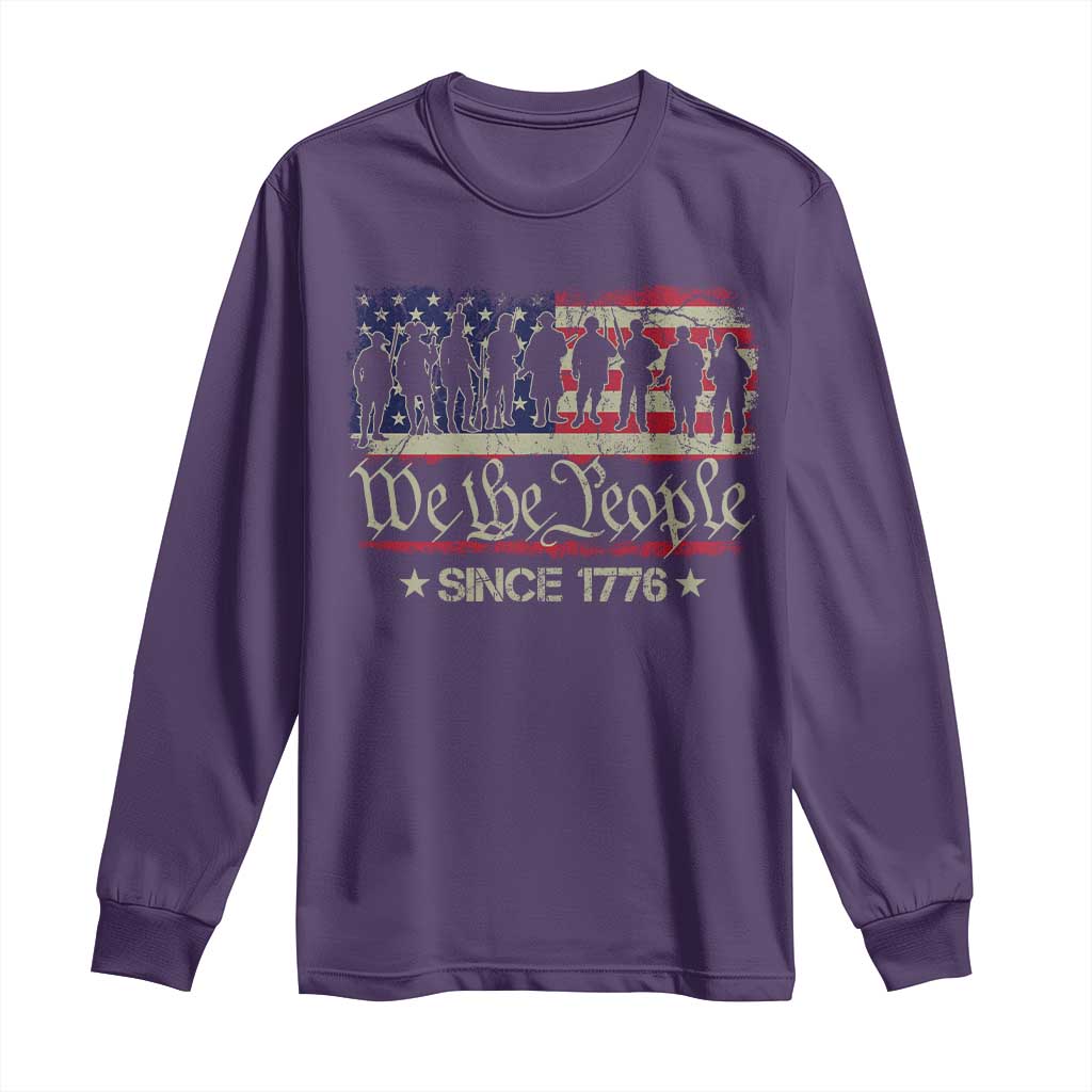 We The People Since 1776 Long Sleeve Shirt US Military Army Birthday Vintage American Flag