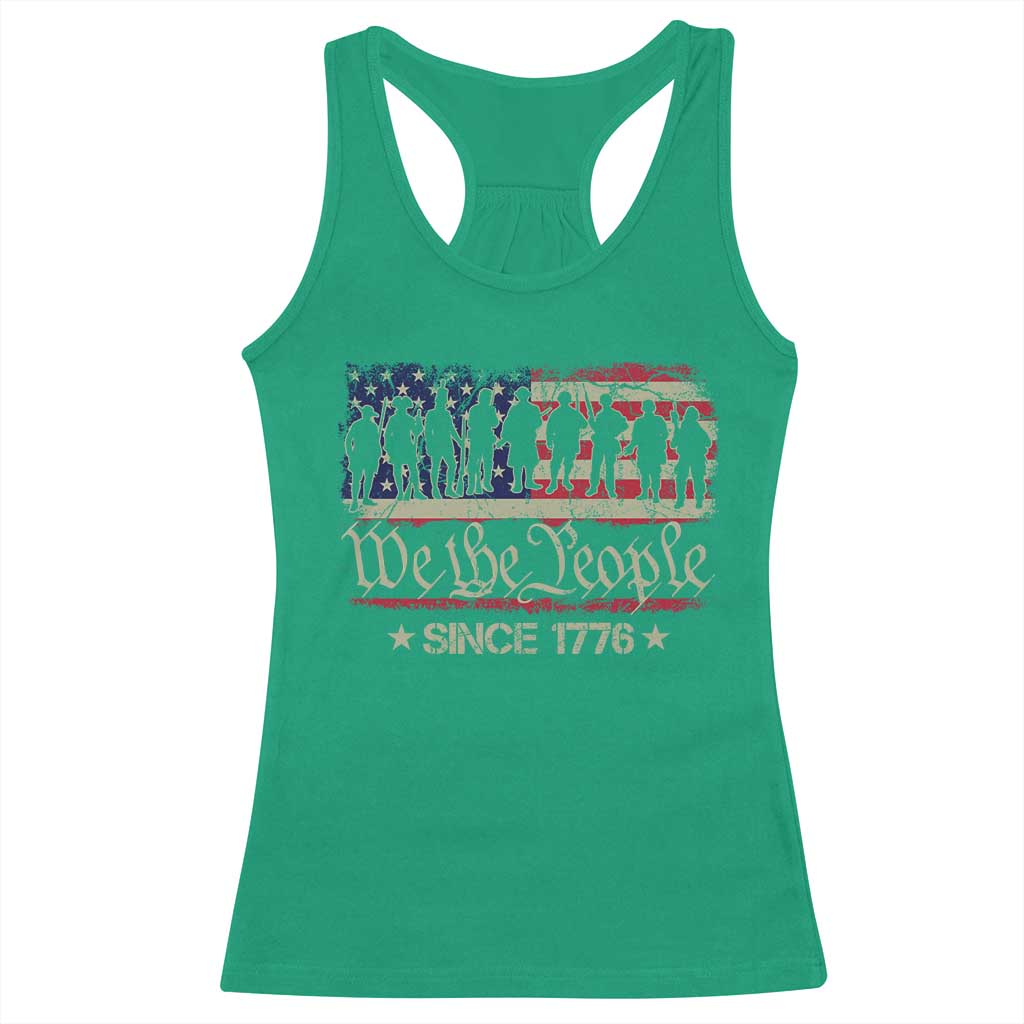 We The People Since 1776 Racerback Tank Top US Military Army Birthday Vintage American Flag