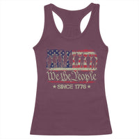 We The People Since 1776 Racerback Tank Top US Military Army Birthday Vintage American Flag