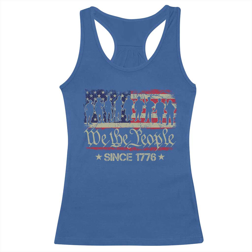 We The People Since 1776 Racerback Tank Top US Military Army Birthday Vintage American Flag