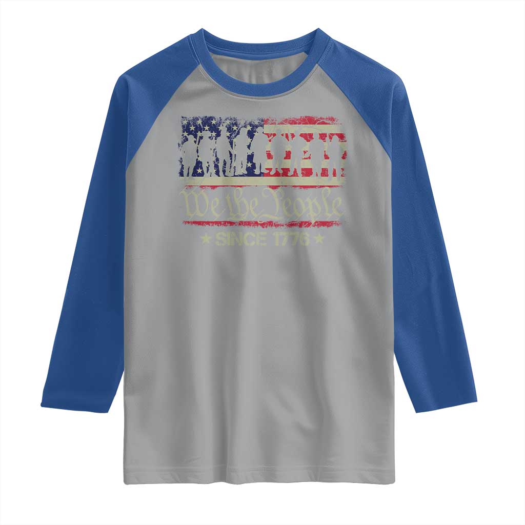 We The People Since 1776 Raglan Shirt US Military Army Birthday Vintage American Flag