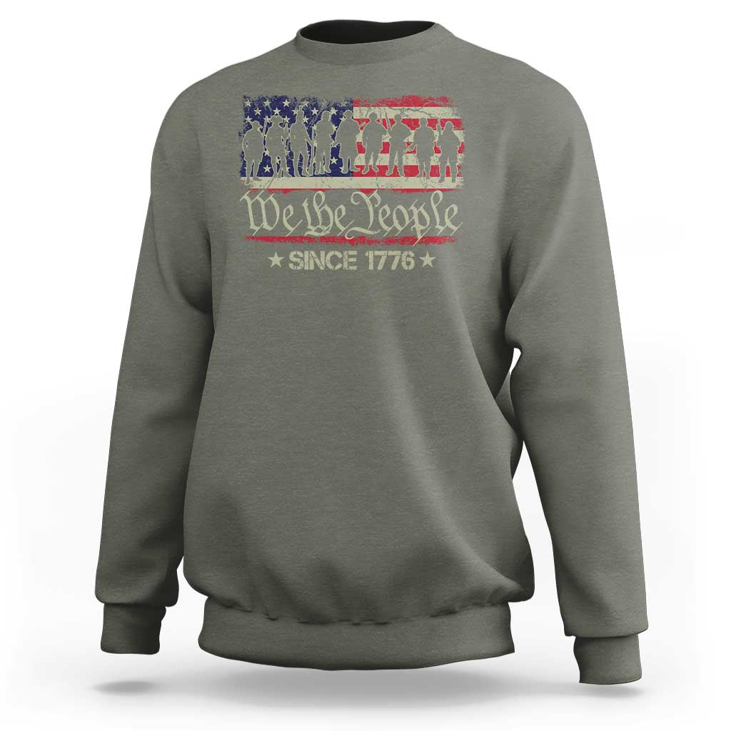 We The People Since 1776 Sweatshirt US Military Army Birthday Vintage American Flag