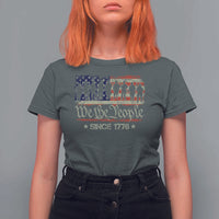 We The People Since 1776 T Shirt For Women US Military Army Birthday Vintage American Flag