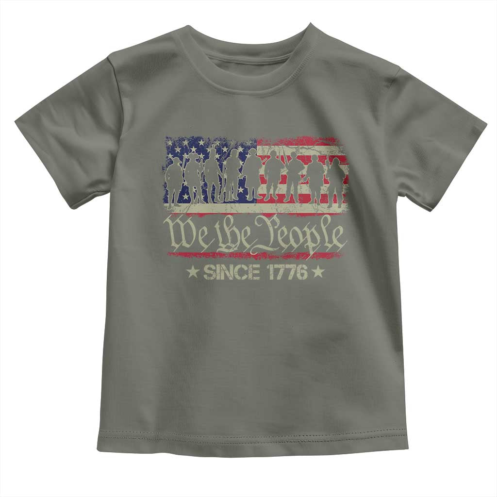 We The People Since 1776 Toddler T Shirt US Military Army Birthday Vintage American Flag
