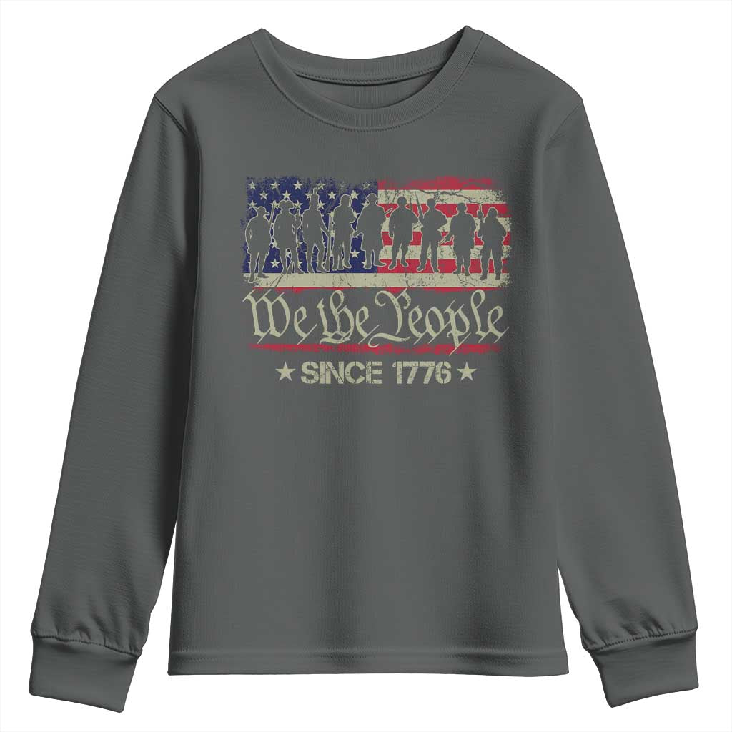 We The People Since 1776 Youth Sweatshirt US Military Army Birthday Vintage American Flag