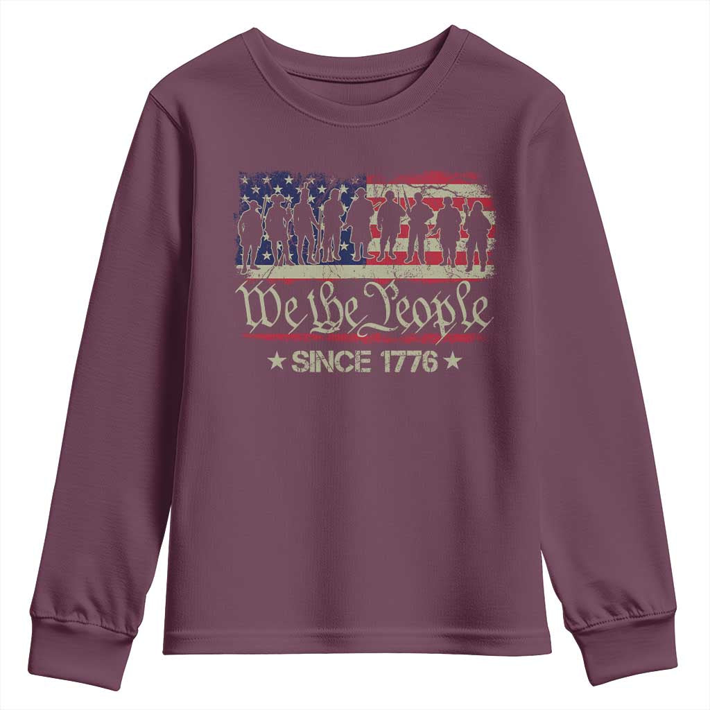 We The People Since 1776 Youth Sweatshirt US Military Army Birthday Vintage American Flag