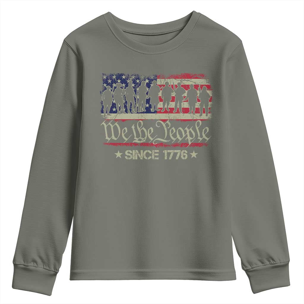 We The People Since 1776 Youth Sweatshirt US Military Army Birthday Vintage American Flag