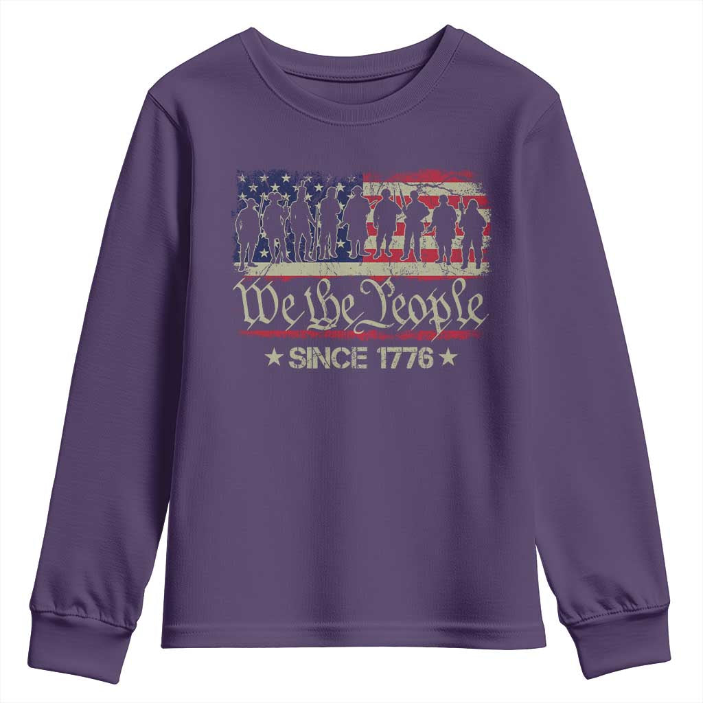 We The People Since 1776 Youth Sweatshirt US Military Army Birthday Vintage American Flag