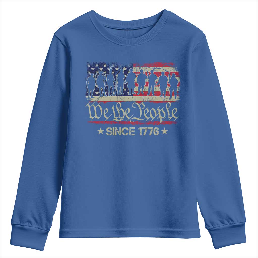 We The People Since 1776 Youth Sweatshirt US Military Army Birthday Vintage American Flag