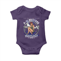 The North American P 51 Mustang American Fighter Bomber Aircraft Baby Onesie WW2 Aircraft Pin Up Girl