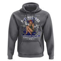 The North American P 51 Mustang American Fighter Bomber Aircraft Hoodie WW2 Aircraft Pin Up Girl