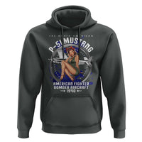The North American P 51 Mustang American Fighter Bomber Aircraft Hoodie WW2 Aircraft Pin Up Girl
