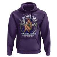 The North American P 51 Mustang American Fighter Bomber Aircraft Hoodie WW2 Aircraft Pin Up Girl