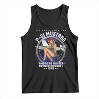 The North American P 51 Mustang American Fighter Bomber Aircraft Tank Top WW2 Aircraft Pin Up Girl