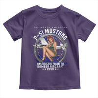The North American P 51 Mustang American Fighter Bomber Aircraft Toddler T Shirt WW2 Aircraft Pin Up Girl