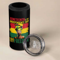 Juneteenth Is My Independence Day 160 Years Of Freedom 4 in 1 Can Cooler Tumbler