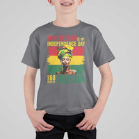 Juneteenth Is My Independence Day 160 Years Of Freedom T Shirt For Kid
