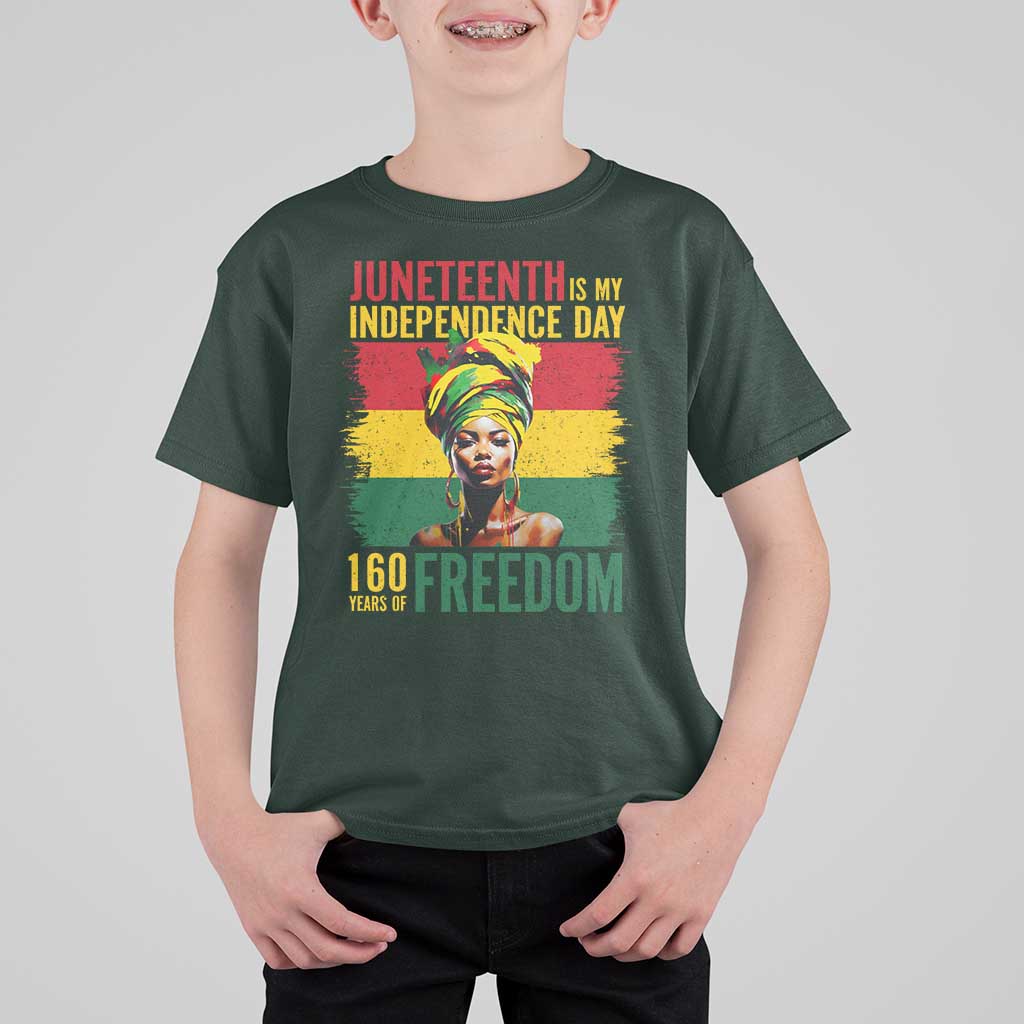 Juneteenth Is My Independence Day 160 Years Of Freedom T Shirt For Kid