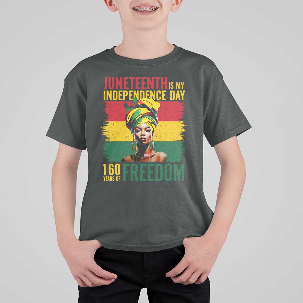 Juneteenth Is My Independence Day 160 Years Of Freedom T Shirt For Kid