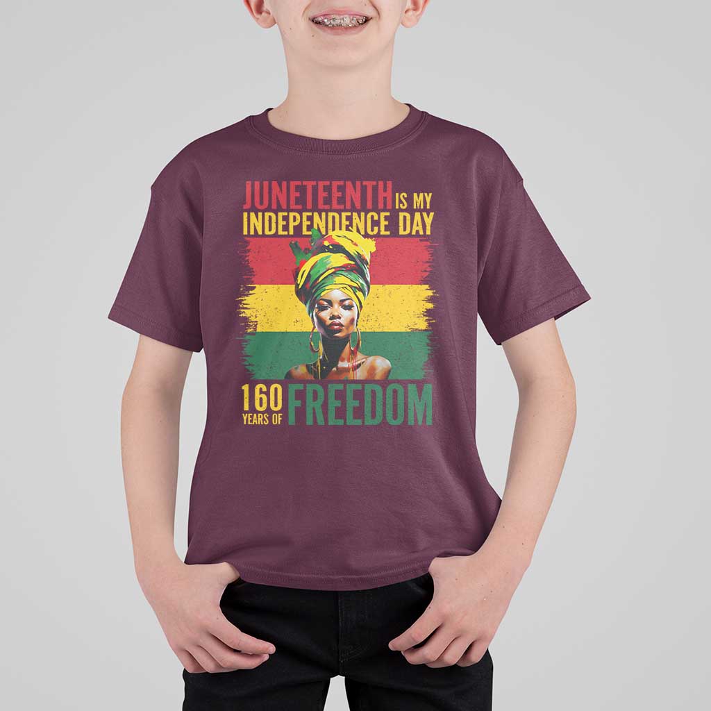 Juneteenth Is My Independence Day 160 Years Of Freedom T Shirt For Kid