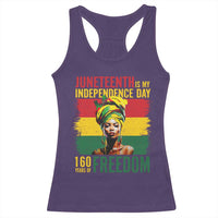 Juneteenth Is My Independence Day 160 Years Of Freedom Racerback Tank Top