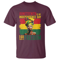 Juneteenth Is My Independence Day 160 Years Of Freedom T Shirt