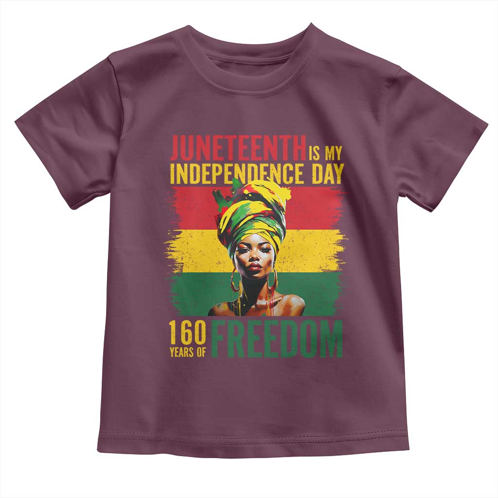 Juneteenth Is My Independence Day 160 Years Of Freedom Toddler T Shirt