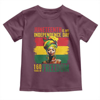 Juneteenth Is My Independence Day 160 Years Of Freedom Toddler T Shirt