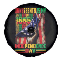 Juneteenth Is My Independence Day Spare Tire Cover Black Pride American Flag