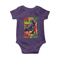 Juneteenth Is My Independence Day Baby Onesie Black Pride American Flag
