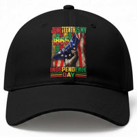 Juneteenth Is My Independence Day Baseball Cap Black Pride American Flag
