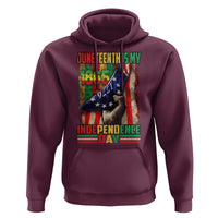 Juneteenth Is My Independence Day Hoodie Black Pride American Flag