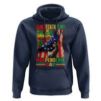 Juneteenth Is My Independence Day Hoodie Black Pride American Flag