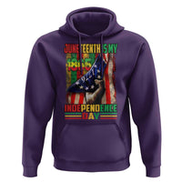 Juneteenth Is My Independence Day Hoodie Black Pride American Flag