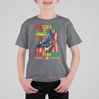 Juneteenth Is My Independence Day T Shirt For Kid Black Pride American Flag