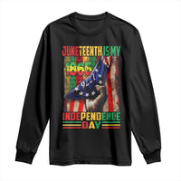 Juneteenth Is My Independence Day Long Sleeve Shirt Black Pride American Flag