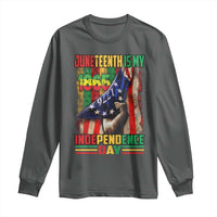 Juneteenth Is My Independence Day Long Sleeve Shirt Black Pride American Flag