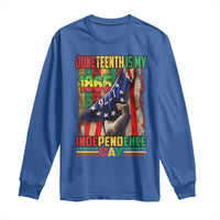 Juneteenth Is My Independence Day Long Sleeve Shirt Black Pride American Flag