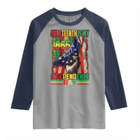 Juneteenth Is My Independence Day Raglan Shirt Black Pride American Flag